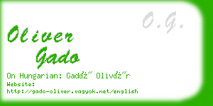 oliver gado business card